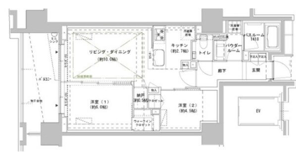 パークスフィア牛込神楽坂の物件間取画像